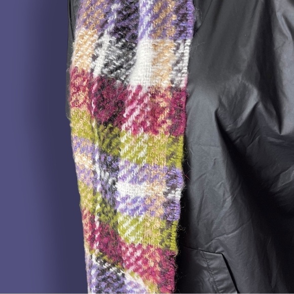 Made in France P. Cornillon Mohair Blend Plaid Scarf - Picture 5 of 13